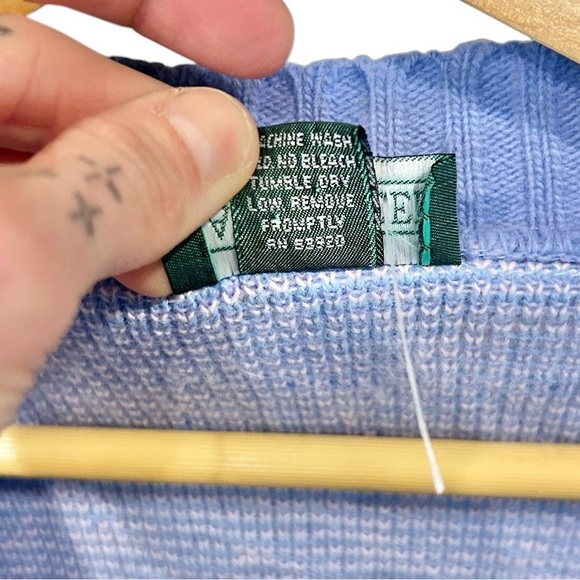 Cozy Cabin Creek Vintage Cardigan V Neck Button Up Blue & Pink Medium 90s - Picture 8 of 8